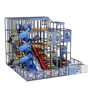 China 90 Squares Custom Indoor Playground Multi Level Indoor Playground Maze Rocket Theme factory