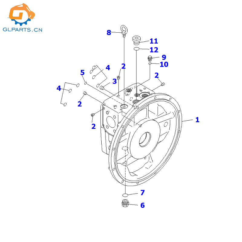 708-2L-00700 708-2L-00701 Hydraulic Pump Assy for Komatsu PC200-8K 210-8K Excavator Main Parts