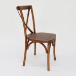 Commercial Furniture Stackable Vintage Cross X back Wood Dining Chairs for