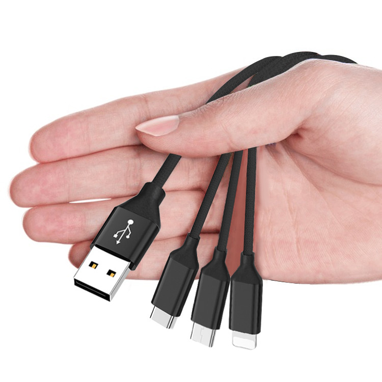 Durable 3 In 1 Multifunctional USB Cable OD 3.5mm