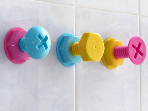 Plastic Cloth Hanging Hooks Wall Mounted Kids Bedroom Cloth Holder Cute Animal