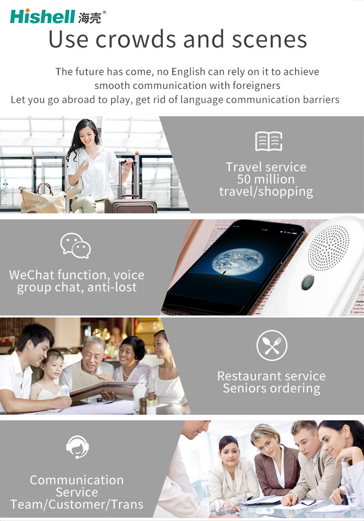 Noise Reduction Portable Voice Translator Real Time Translation 119 Languages F1A