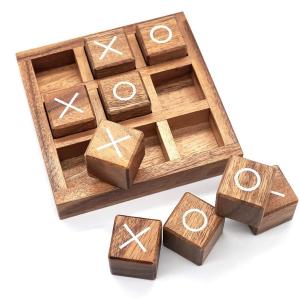 China Educational Parent Child Interaction Wooden XO Game factory