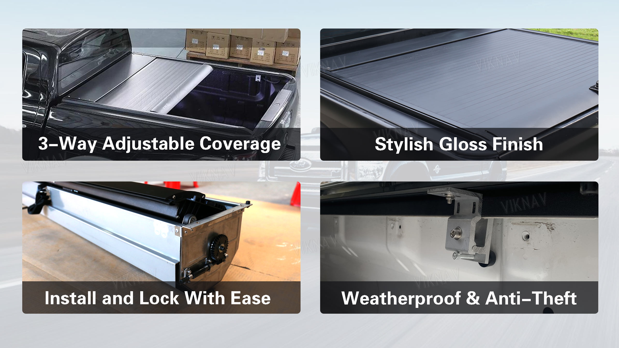 Waterproof Vinyl Pickup Bed Replacement Tonneau Cover Ford F-150 5.5ft 6.5ft