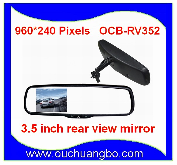 Ouchuangbo 3.5 inch digital screen Rear view mirror 960*240 automatic signal detection OCB-RV352