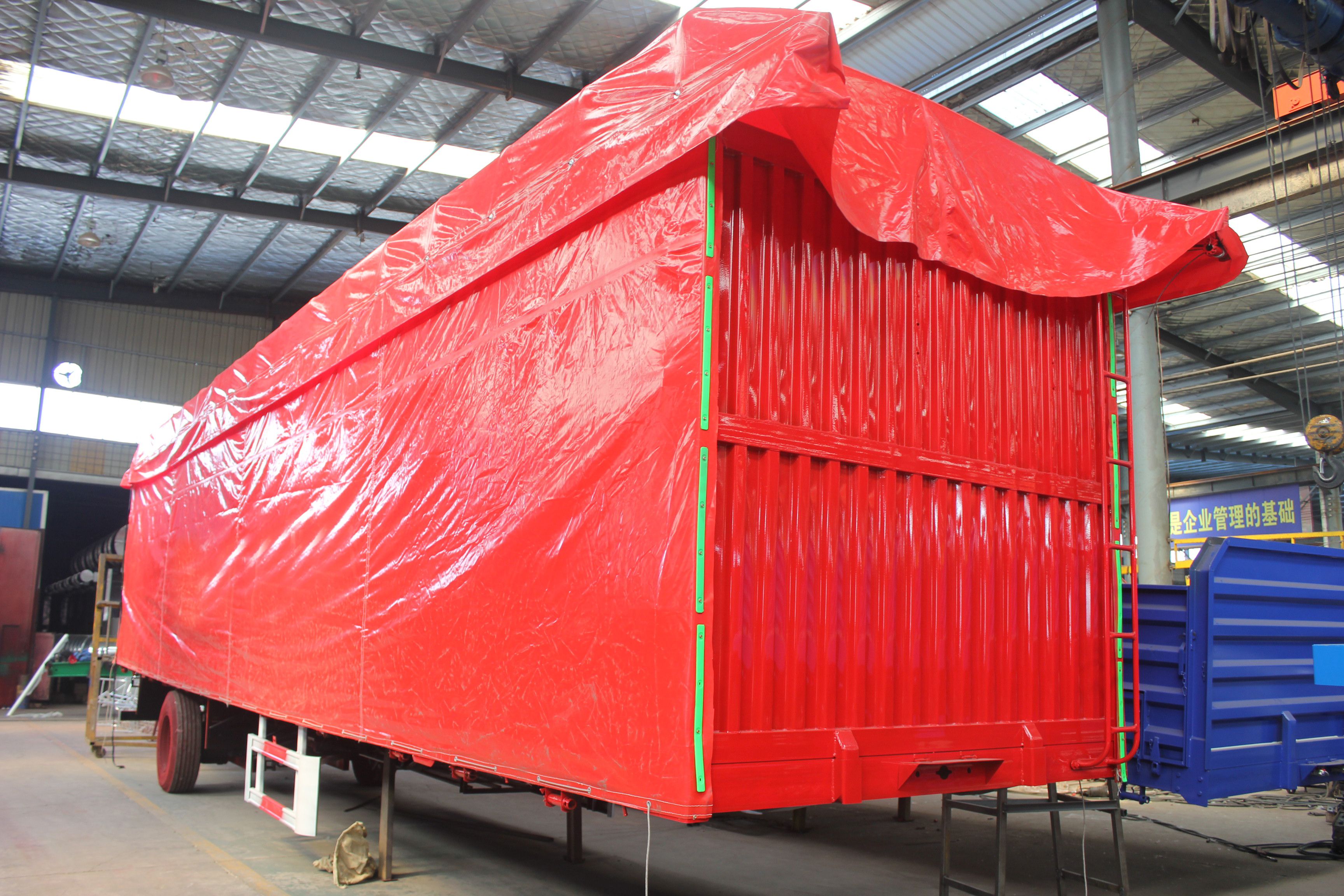 NDRC Announced Enterprise 40 Tons Curtain Semi Trailer with Dual Line Braking System