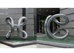 China Large Polished Twist Stainless Steel Entrance Sculpture for Urban Landscape factory