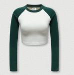 American Retro Multi-Color Long Sleeve Short Women′s T-Shirt Manufacturers
