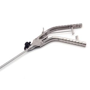 China Class II Surgical 5mm Reusable Gun-Shaped Straight Needle Holder Forceps Laparoscopic Instrument factory