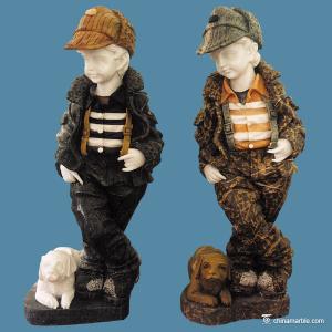 China China marble Stone Carving Sculpture Children Statue SCD-02 Sculpture factory