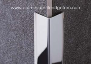China Polished Stainless Steel Tile Trim / Angle Trim , Stainless Tile Edge Trim 20mm X 20mm X 2.44m factory