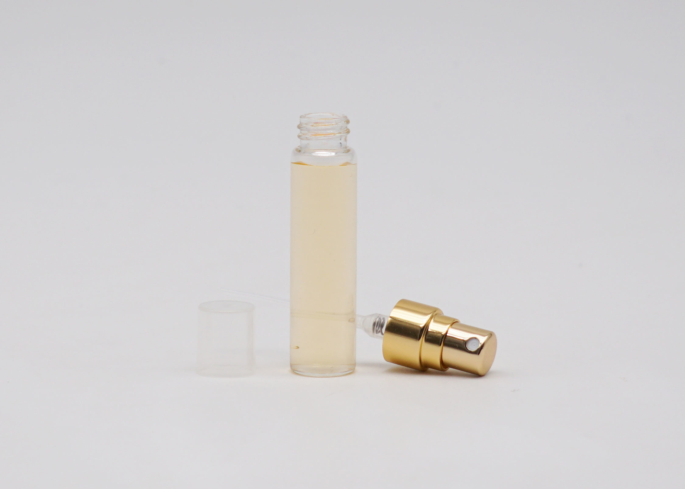 Atomiser Cylindrical Empty Glass Perfume Sample Spray Bottles