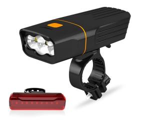 China 3 Modes Adjustment USB Rechargeable Bike Light Set 3000 Lumens IP68 Water Proof factory