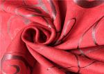 Wear Resistance Red Faux Leather Fabric Moisture Absorption With Good Warmth