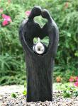 Cement Material Indoor Water Features Fountains In Kiss Lover Shape