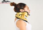 Adjustable Cervical Traction Device Support Inflatable Neck Brace Yellow Color