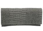 Crocodile Grain Magnetic Leather Sunglasses Pouch