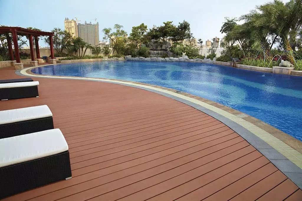 Synthetic Coffee Wood Plastic Composite/WPC Decking Board for Garden