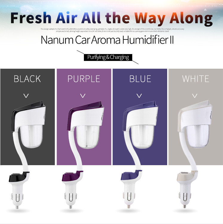 12V Mini Ultrasonic Atomization Humidifier For Travel