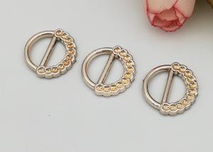 China Round Fashion Simple Style Resistant Ladies Shoe Buckles Replacement Customized Logo factory