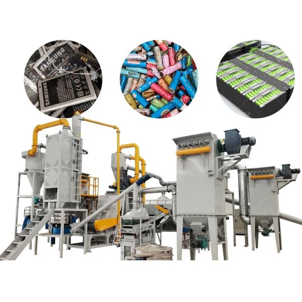 4000 KG Weight Lithium Battery Recycling Line for 500 KG/H Lithium Cell Battery