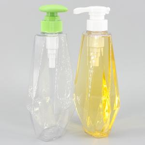 China Clear Plastic Shower Gel 600ml Shampoo Pump Bottles factory