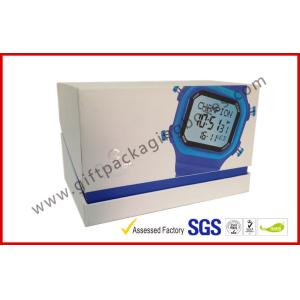 China Offset Printing White Watch Apparel Gift Boxes Packaging , Hypotenuse Lid Boxes on sale