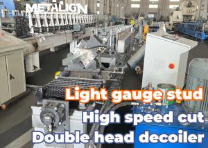 China Dual Head Decoiler Roll Forming Machine For Light Gauge Steel Stud Production factory