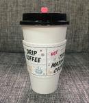 Hot Drink Paper Cup Sleeve Jacket For Coffee Customized Size Odm Oem Cmyk Full