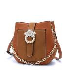 Rivets Bucket Bags Suede Combined Shoulder Bag Rhinestone Western Women's Bag
