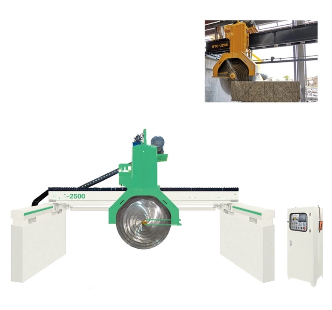 Plc System Multi Blades Stone Cutting Machine For Granite Marble