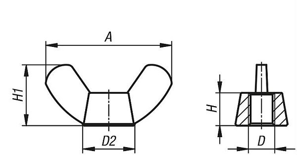 Hot Dip Galvanized Forged Eye Nut G400 DIN315 Rectangular Wings