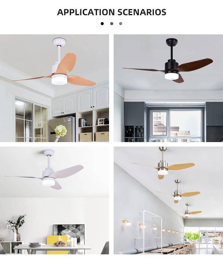 3 Blade 65W 120V Electric Remote Control Ceiling Fan Light 47 Inch Ceiling Fan