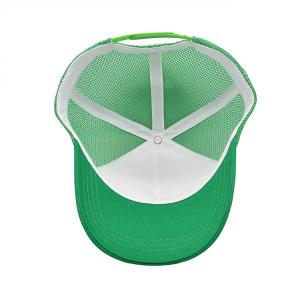 Screen Printing Affixed Patch 5 Panel Trucker Cap Cotton Polyester Custom Fabric