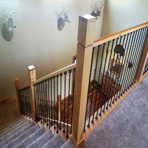 China Design Security Art Forging wrought Iron Home Stair Balustrade factory