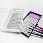 Korean PBT Premade Fans Eyelashes 7D Short Stem Volume Lashes 0.07mm Thickness