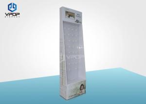 China Corrugated sideick Hanging Display Floor Stand Display With Cardboard Hooks Display factory
