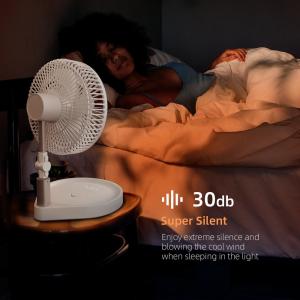 China USB Rechargeable Telescopic Foldable Fan Pedestal Stand Electric Retractable Fans factory