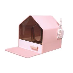 China Odor Proof Modern Kitty Litter Box Splash Proof Oversized Litter Box factory