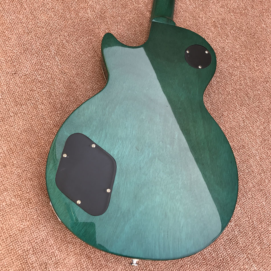 Custom Shop New style LP Standard electric guitar, Flame Maple Top, Abalone snake inlay Rosewood Fingerboard, Free shipp