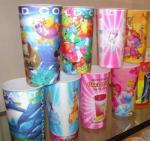 PLASTIC LENTICULAR Food Grade Customized 3D lenticular Straw Cups plastic flip