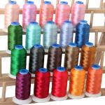 Bright Color 100% Polyester Embroidery Thread Wear Resisting 108D/2 5000Y