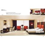 Commercial Style Zebrano Veneer Finished Inn Black Wood Frame High End Bedroom