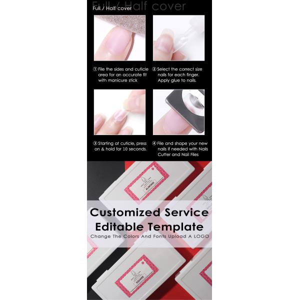 Customized Logo Label Pre Buff Nail Tips 12 Size Fliexable Soft Gel Stiletto Clear Matte Extension Tips Customized Accepted