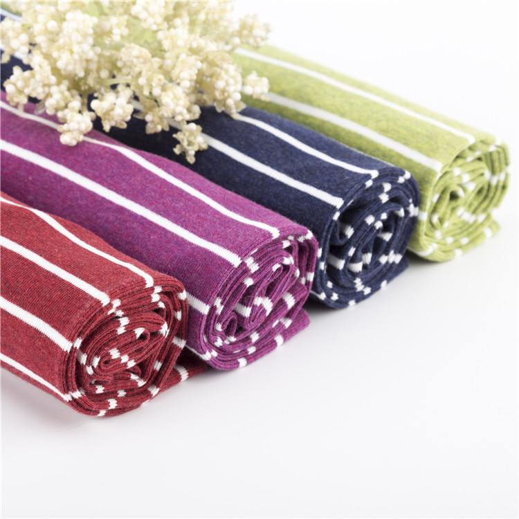 Yarn Dyed Cotton Interlock Fabric Colored Stretch Ribbed Material 1*1