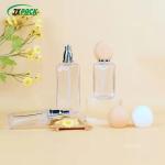 100ml 150ml PETG Flat Square Bottle Solid Pink Shampoo Lotion Bottle With Screen