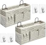 2PCS LARGE WALL HANGING STORAGE BAG, DOOR CLOSET LINEN FABRIC POCKETS ORGANIZER,