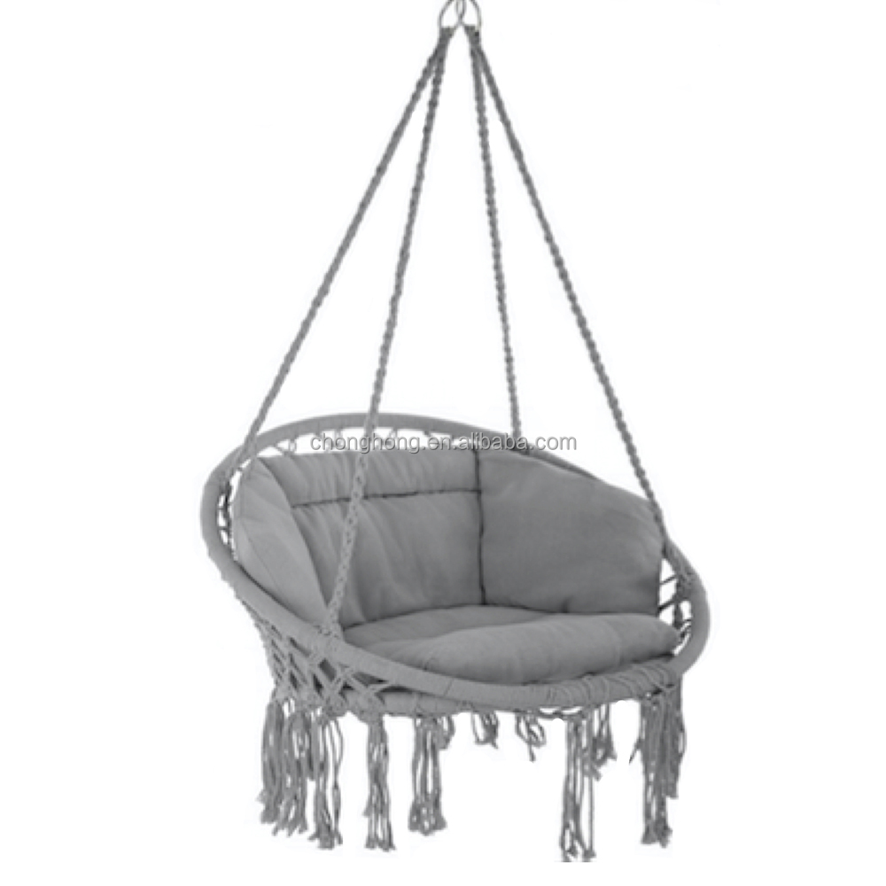 Hand Woven Macrame Cotton Rope Swing Chair Boho Hammock Hanging Chair Camping Hammock