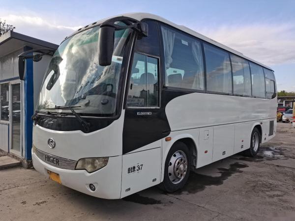 Used Tour Bus KLQ6856 37 Seats Left Steering Steel Chassis Euro III Used Higer