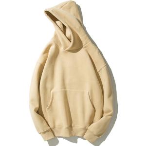 China 271g Unisex Plain Hoodies Sweatshirt Hip Hop Oversized Regular Sleeve factory